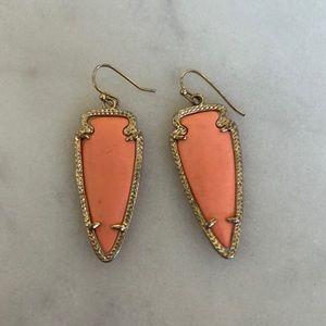 Kendra Scott Skylar Earrings with Peach stone